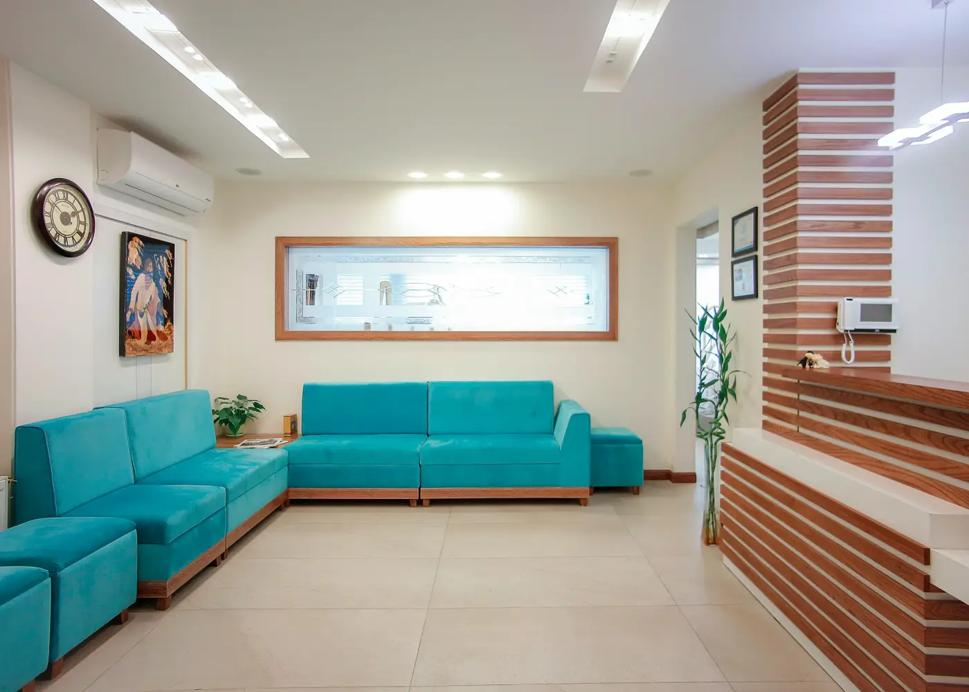 The bright CarePoint waiting area